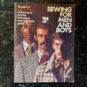 Vintage 1973 Sewing for Men and Boys Book